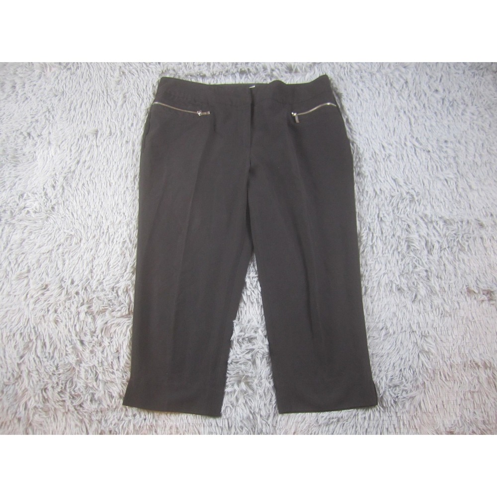Cato‎ Pants Womens 12 Black Stretch Zip Pocket Dress Work Office Slacks